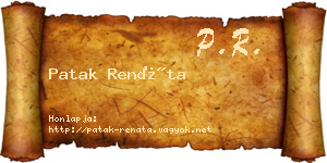 Patak Renáta névjegykártya
