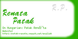 renata patak business card